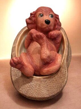 Vintage Princeton Gallery NIGHT CAP Cocker Spaniel Dog Figurine 1992 Porcelain